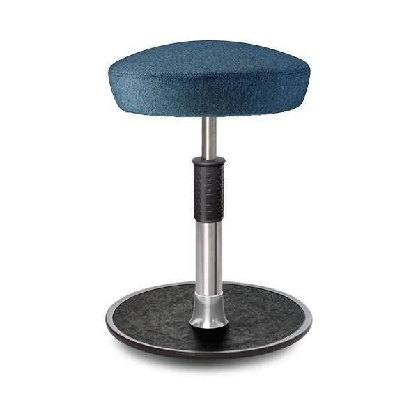 Sitz- Stehhocker Free Regular Hutsitz Camira Rivet Ozeanblau Chrom /schwarz