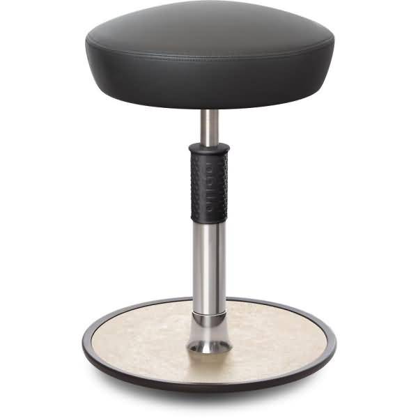 Sitz- Stehhocker Free Regular Hutsitz skai Kunstleder Grau chrom /cremeweiß