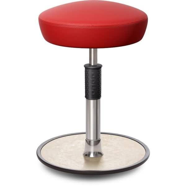 Sitz- Stehhocker Free Regular Hutsitz skai Kunstleder Rot chrom /cremeweiß