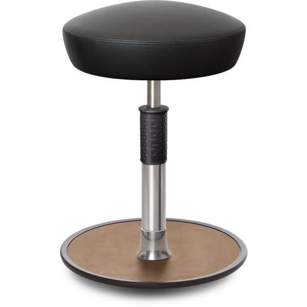 Sitz- Stehhocker Free Regular Hutsitz skai Kunstleder schwarz chrom /Natur