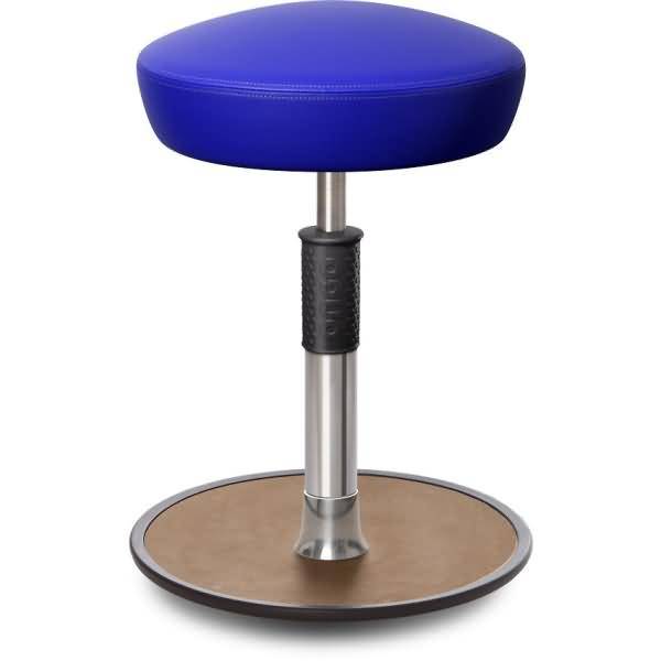 Sitz- Stehhocker Free Regular Hutsitz skai Kunstleder blau chrom /Natur