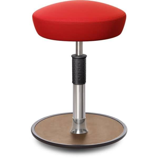 Sitz- Stehhocker Free Regular Hutsitz skai Dynactiv M. 160 Rot chr. /Natur