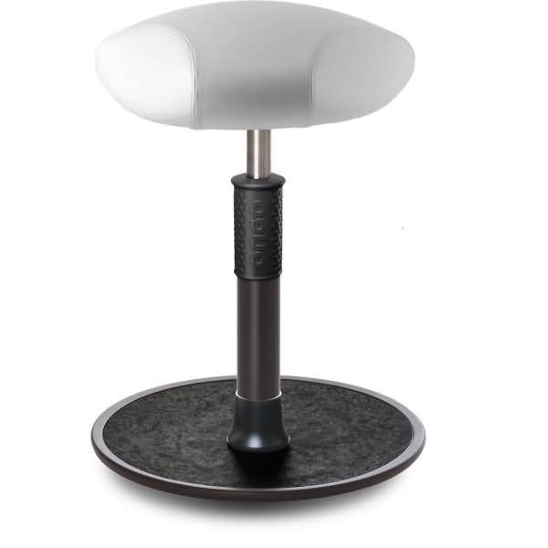 Sitz- Stehhocker Free Regular Triangel skai Kunstleder Weiß schwarz /schwarz