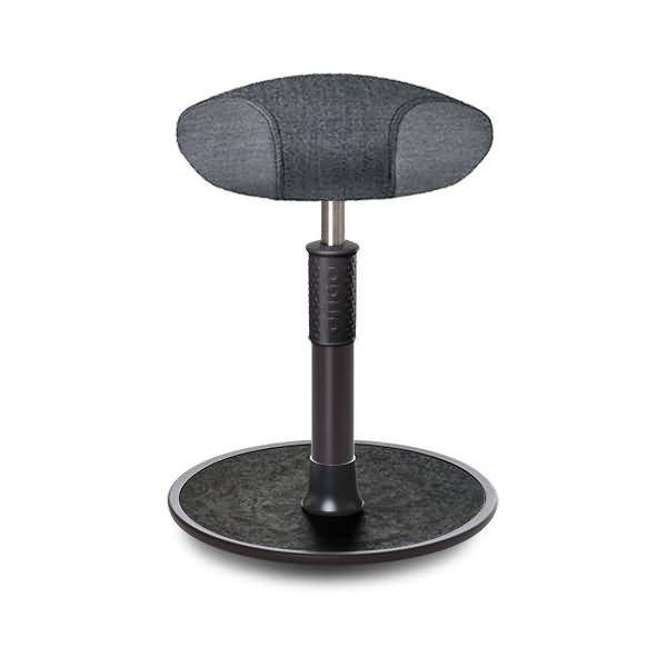 Sitz- Stehhocker Free Regular Triangel Camira Rivet Anthrazit schw. /schw.