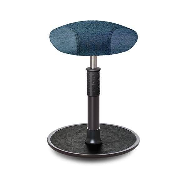 Sitz- Stehhocker Free Regular Triangel Camira Rivet Ozeanblau schw. /schw.