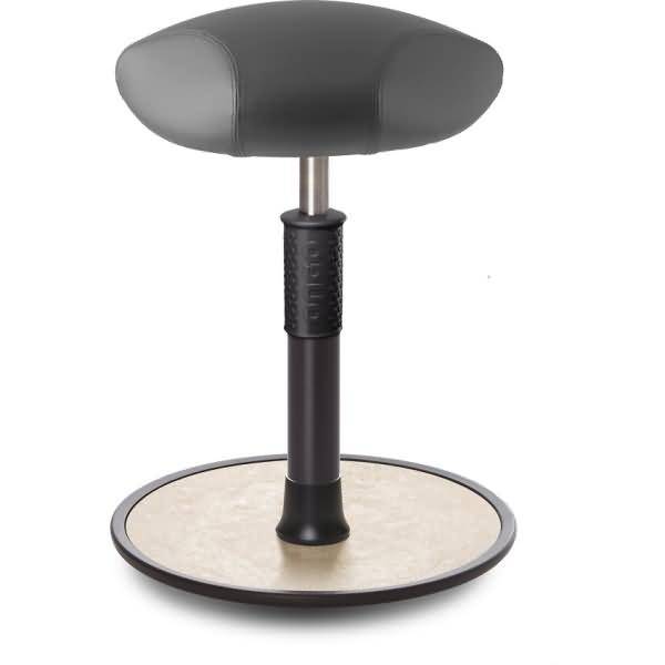 Sitz- Stehhocker Free Regular Triangel skai Kunstleder Grau schwarz /creme