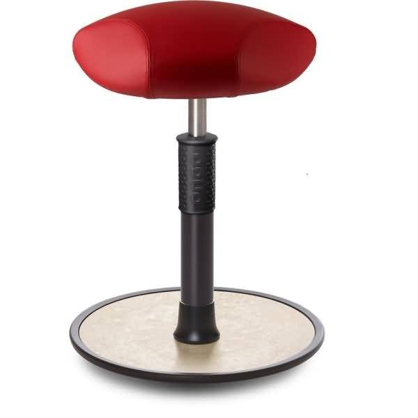 Sitz- Stehhocker Free Regular Triangel skai Kunstleder Rot schwarz /creme