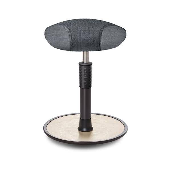 Sitz- Stehhocker Free Regular Triangel Camira Rivet Anthrazit schwarz /creme