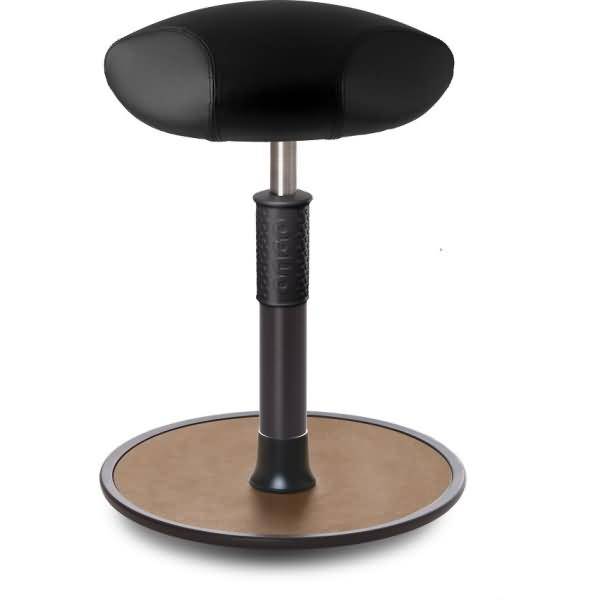 Sitz- Stehhocker Free Regular Triangel skai Kunstleder schwarz schwarz /Natur