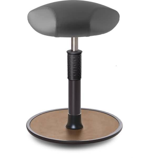 Sitz- Stehhocker Free Regular Triangel skai Kunstleder Grau schwarz /Natur