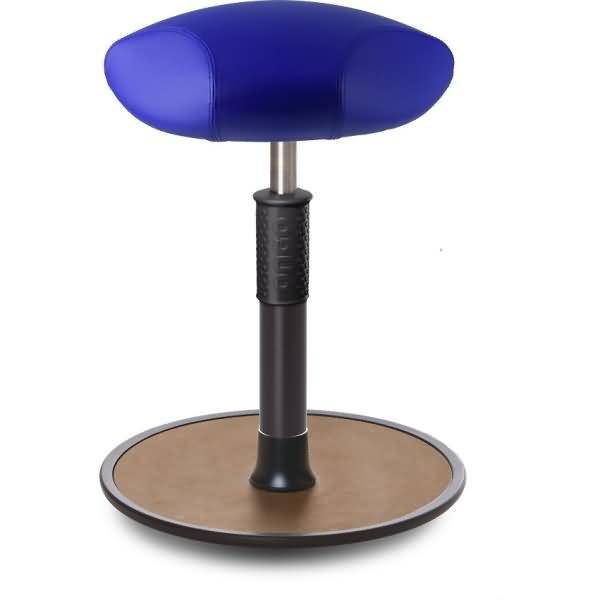 Sitz- Stehhocker Free Regular Triangel skai Kunstleder blau schwarz /Natur