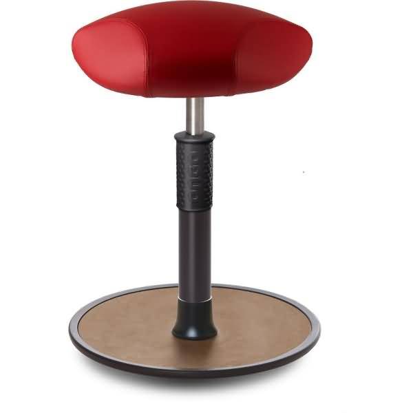 Sitz- Stehhocker Free Regular Triangel skai Kunstleder Rot schwarz /Natur