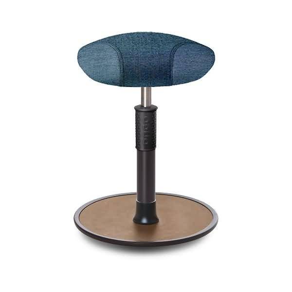 Sitz- Stehhocker Free Regular Triangel Camira Rivet Ozeanblau schwarz /Natur