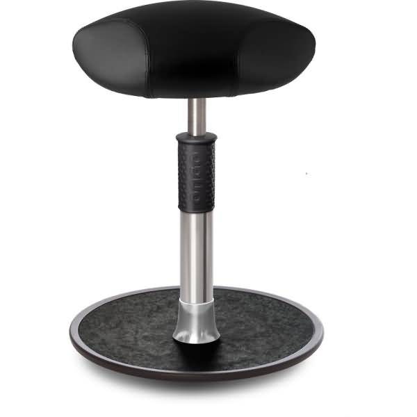 Sitz- Stehhocker Free Regular Triangel skai Kunstleder schwarz Chrom /schwarz