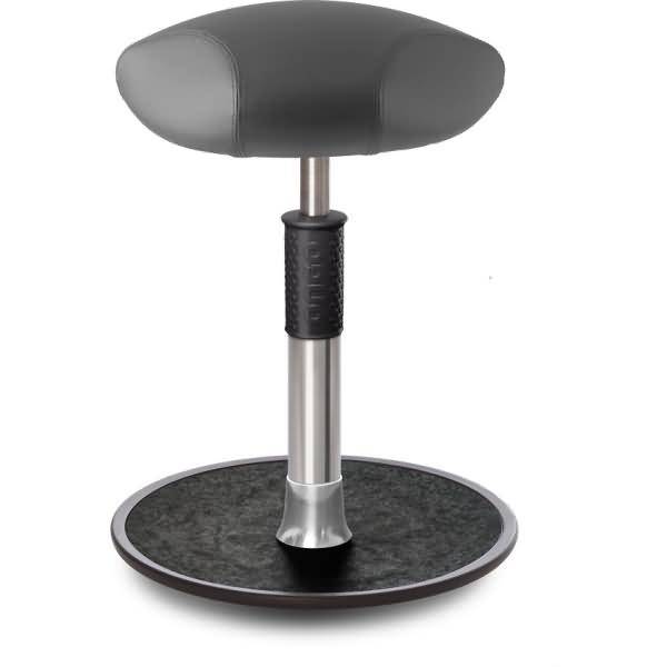 Sitz- Stehhocker Free Regular Triangel skai Kunstleder Grau Chrom /schwarz