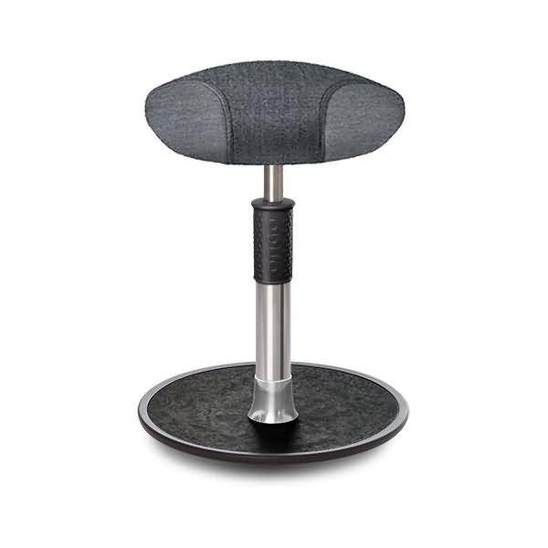 Sitz- Stehhocker Free Regular Triangel Camira Rivet Anthrazit Chrom /schwarz