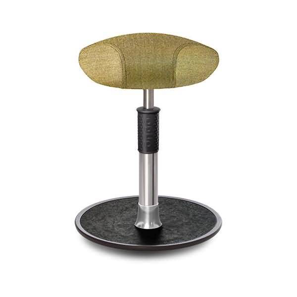 Sitz- Stehhocker Free Regular Triangel Camira Rivet Senfgelb Chrom /schwarz