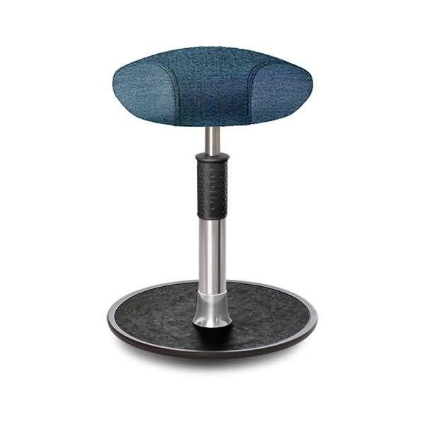 Sitz- Stehhocker Free Regular Triangel Camira Rivet Ozeanblau Chrom /schwarz