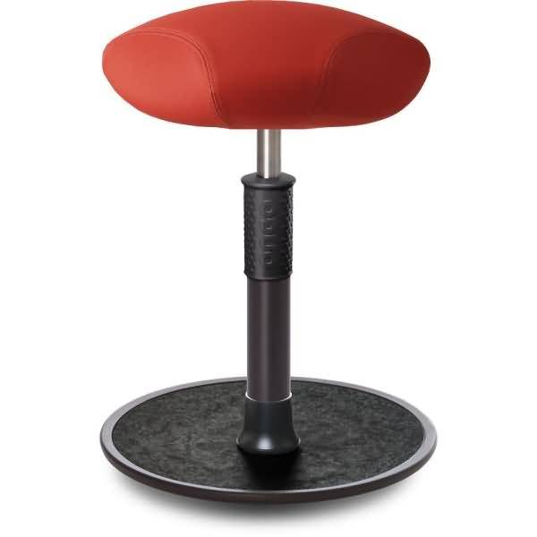 Sitz- Stehhocker Free Regular Triangel skai Dynactiv M. 160 Rot chr. /schw.