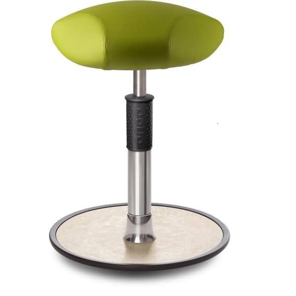 Sitz- Stehhocker Free Regular Triangel skai Kunstleder Hellgrün Chrom /creme