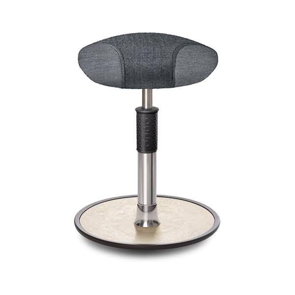 Sitz- Stehhocker Free Regular Triangel Camira Rivet Anthrazit Chrom /creme