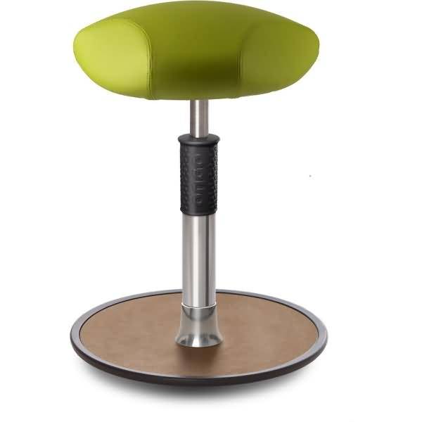 Sitz- Stehhocker Free Regular Triangel skai Kunstleder Hellgrün Chrom /Natur