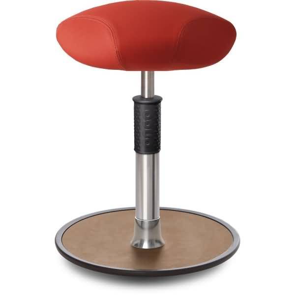 Sitz- Stehhocker Free Regular Triangel skai Dynactiv M. 160 Rot chr. /Natur