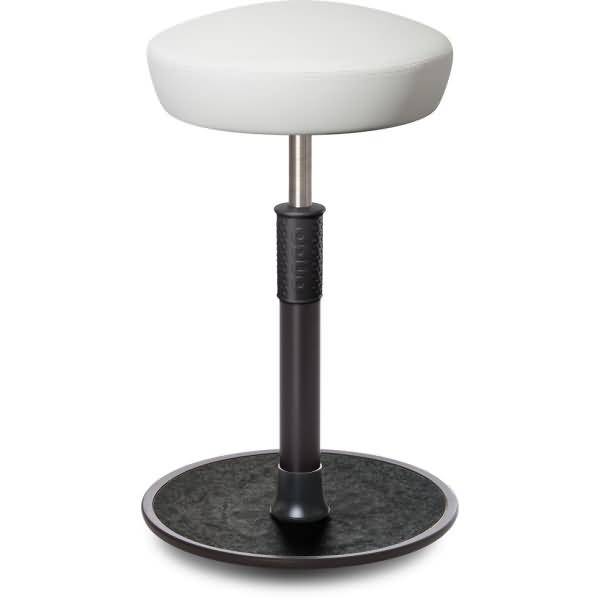 Sitz- Stehhocker Free Tall Hutsitz skai Kunstleder Weiß schwarz /schwarz