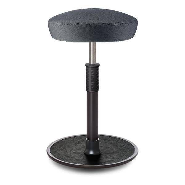 Sitz- Stehhocker Free Tall Hutsitz Camira Rivet Anthrazit schwarz /schwarz