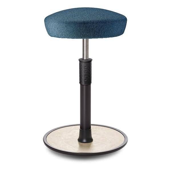 Sitz- Stehhocker Free Tall Hutsitz Camira Rivet Ozeanblau schwarz /cremeweiß