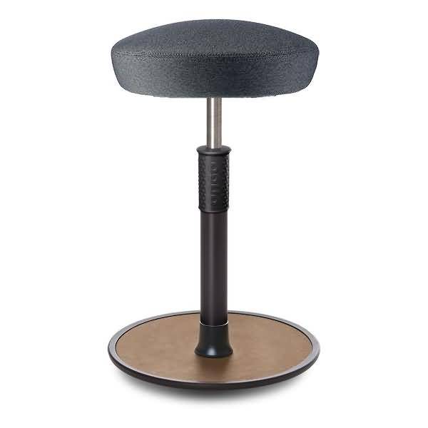 Sitz- Stehhocker Free Tall Hutsitz Camira Rivet Anthrazit schwarz /Natur