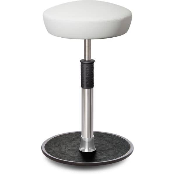 Sitz- Stehhocker Free Tall Hutsitz skai Kunstleder Weiß chrom /schwarz