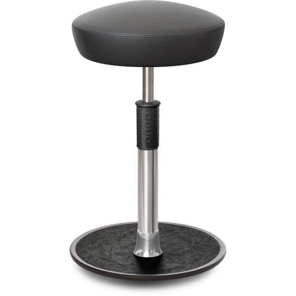 Sitz- Stehhocker Free Tall Hutsitz skai Kunstleder Grau chrom /schwarz