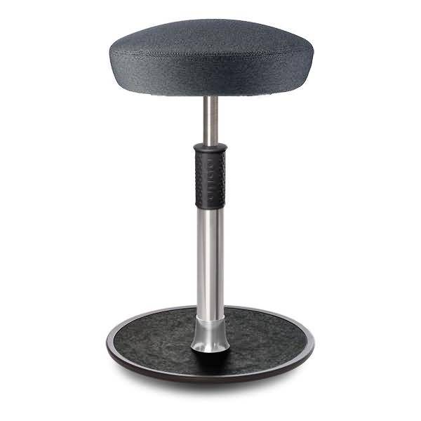 Sitz- Stehhocker Free Tall Hutsitz Camira Rivet Anthrazit Chrom /schwarz
