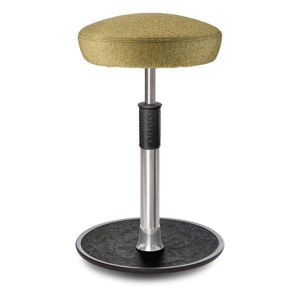 Sitz- Stehhocker Free Tall Hutsitz Camira Rivet Senfgelb Chrom /schwarz