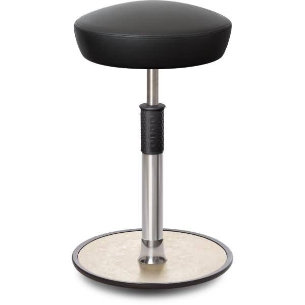 Sitz- Stehhocker Free Tall Hutsitz skai Kunstleder schwarz chrom /cremeweiß