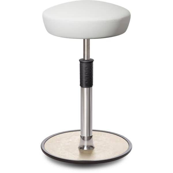 Sitz- Stehhocker Free Tall Hutsitz skai Kunstleder Weiß chrom /cremeweiß