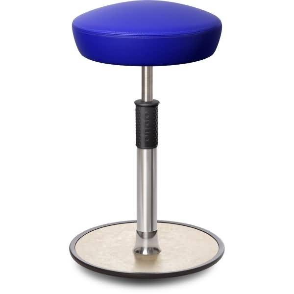 Sitz- Stehhocker Free Tall Hutsitz skai Kunstleder blau chrom /cremeweiß