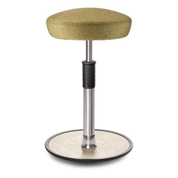 Sitz- Stehhocker Free Tall Hutsitz Camira Rivet Senfgelb Chrom /cremeweiß