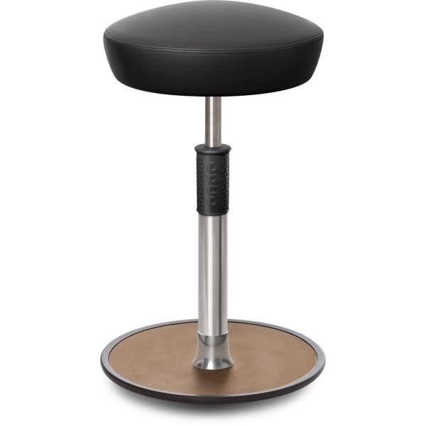 Sitz- Stehhocker Free Tall Hutsitz skai Kunstleder schwarz chrom /Natur