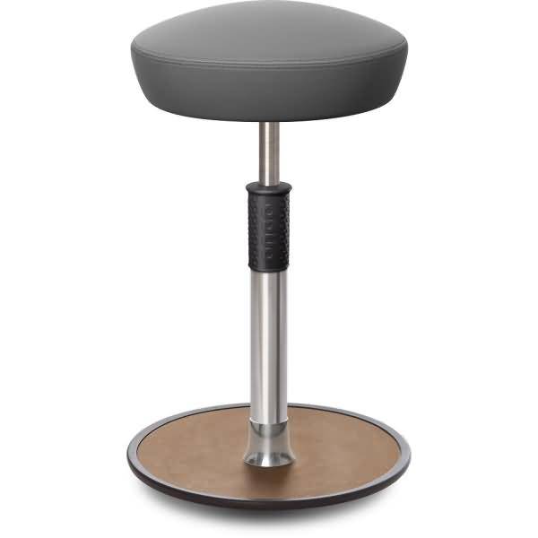 Sitz- Stehhocker Free Tall Hutsitz skai Dynactiv Makari 160 Grau chr. /Natur