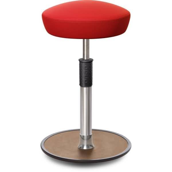 Sitz- Stehhocker Free Tall Hutsitz skai Dynactiv Makari 160 Rot chrom /Natur