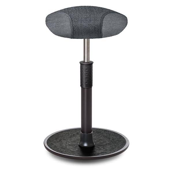 Sitz- Stehhocker Free Tall Triangel Camira Rivet Anthrazit schwarz /schwarz