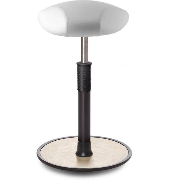 Sitz- Stehhocker Free Tall Triangel skai Kunstleder Weiß schwarz /cremeweiß