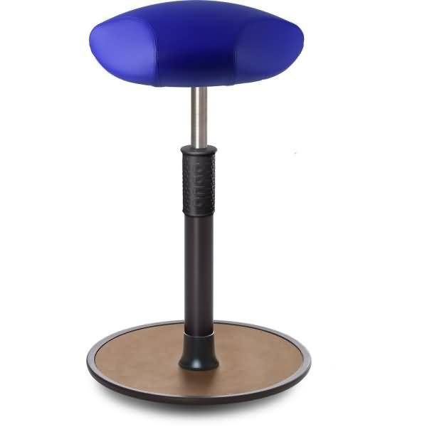 Sitz- Stehhocker Free Tall Triangel skai Kunstleder blau schwarz /Natur