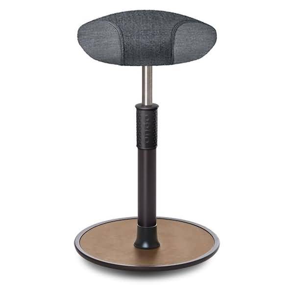 Sitz- Stehhocker Free Tall Triangel Camira Rivet Anthrazit schwarz /Natur