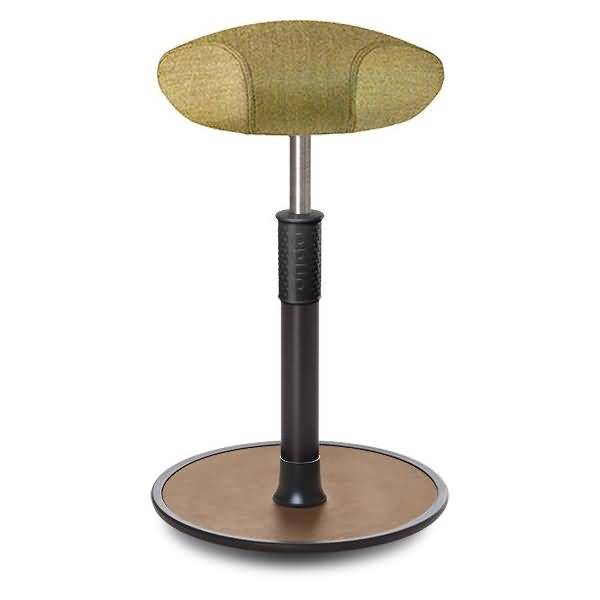 Sitz- Stehhocker Free Tall Triangel Camira Rivet Senfgelb schwarz /Natur