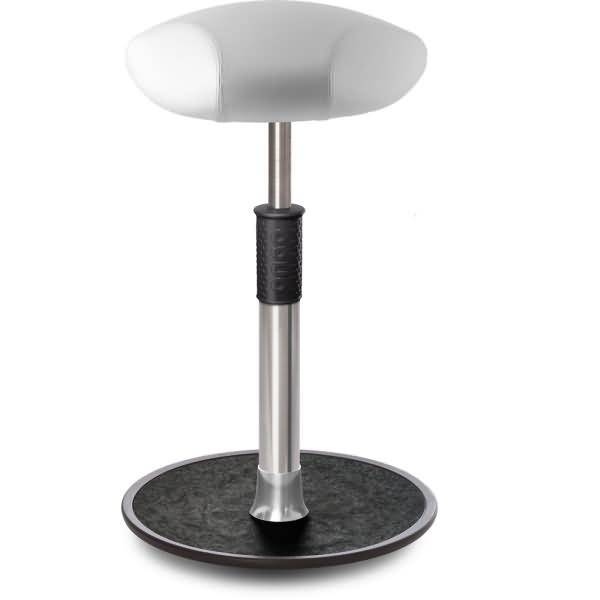 Sitz- Stehhocker Free Tall Triangel skai Kunstleder Weiß chrom /schwarz