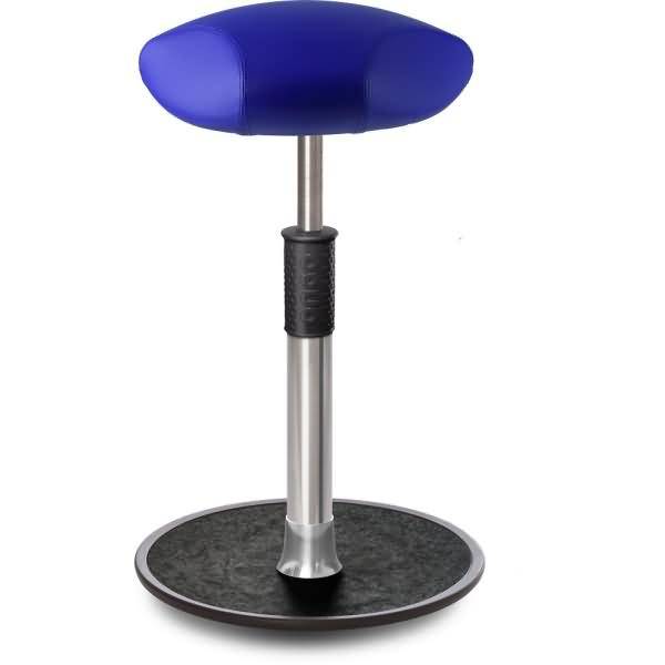 Sitz- Stehhocker Free Tall Triangel skai Kunstleder blau chrom /schwarz
