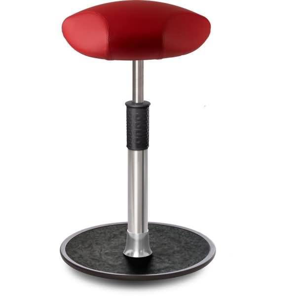 Sitz- Stehhocker Free Tall Triangel skai Kunstleder Rot chrom /schwarz